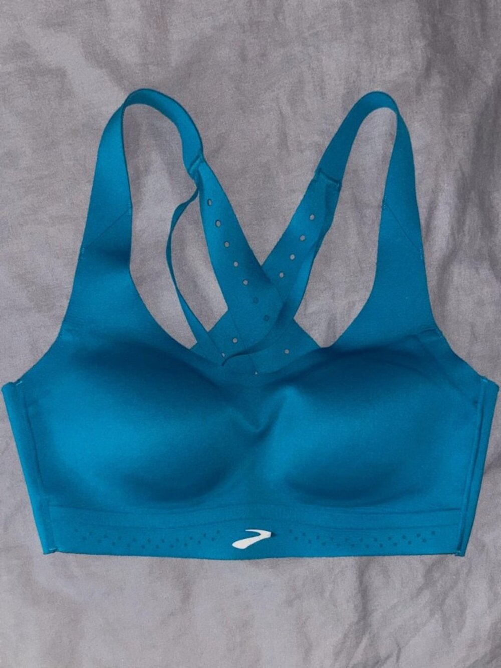 High-Impact Racerback Sports Bra Teal Size M